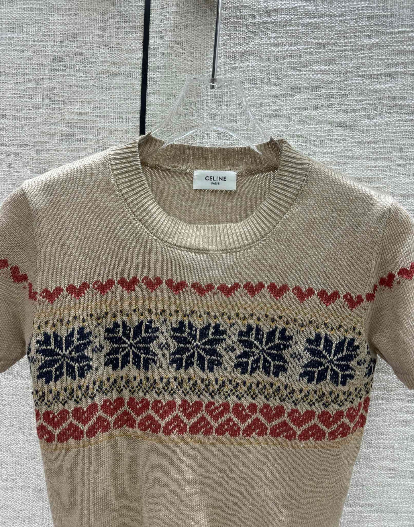 賽C家-2404 雪花愛心logo針織短袖