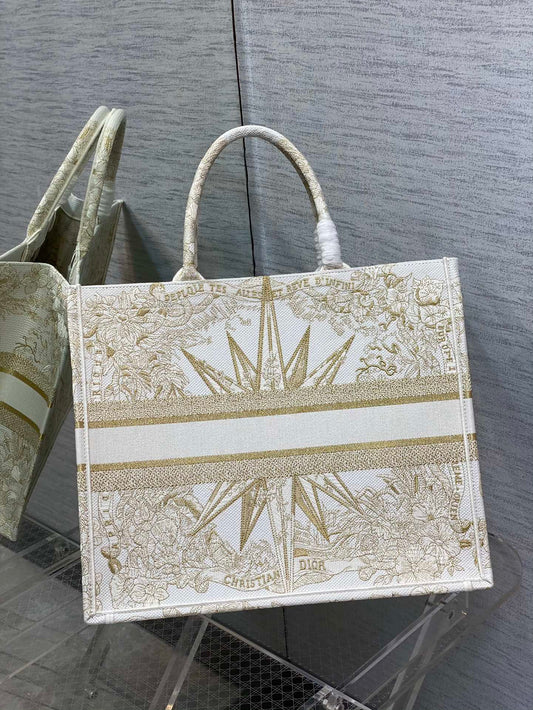 迪D家-BookTote 刺繡手袋 八芒星金絲線系列 42x18x35cm