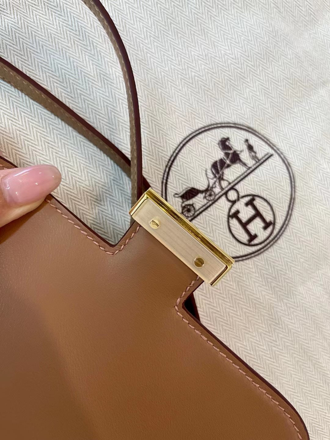 小愛款-Constance 19 epsom Mini 2J雀木色 Z刻 金扣