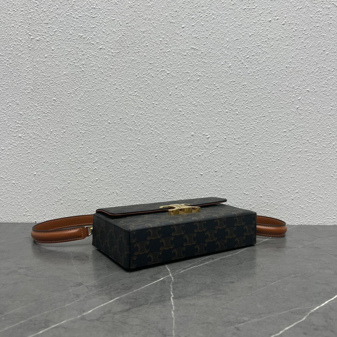 賽C家-Box Triomphe 凱旋門盒子包 老花棕色