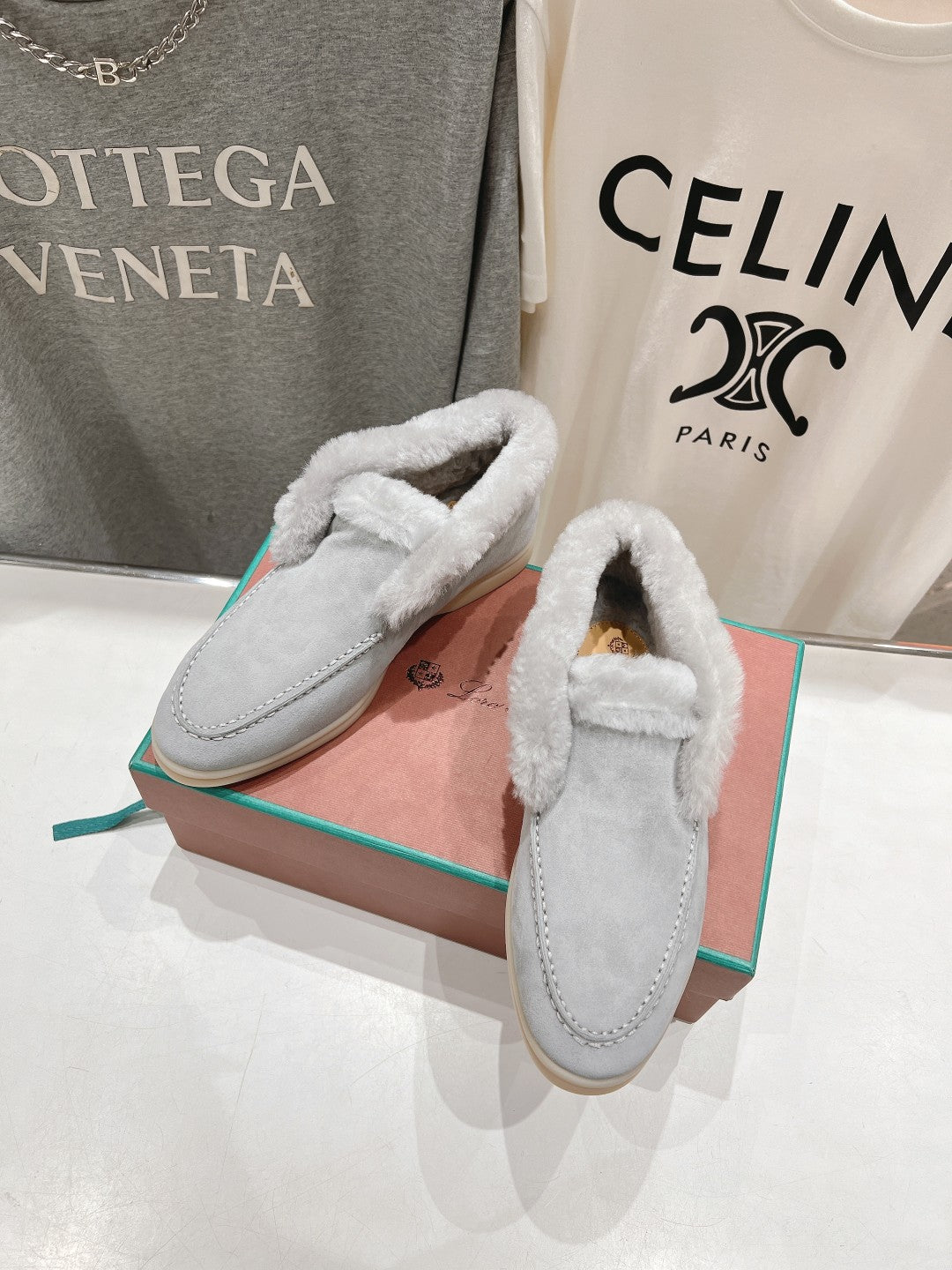 L-Piana-2024 經典羊毛樂福鞋 灰色