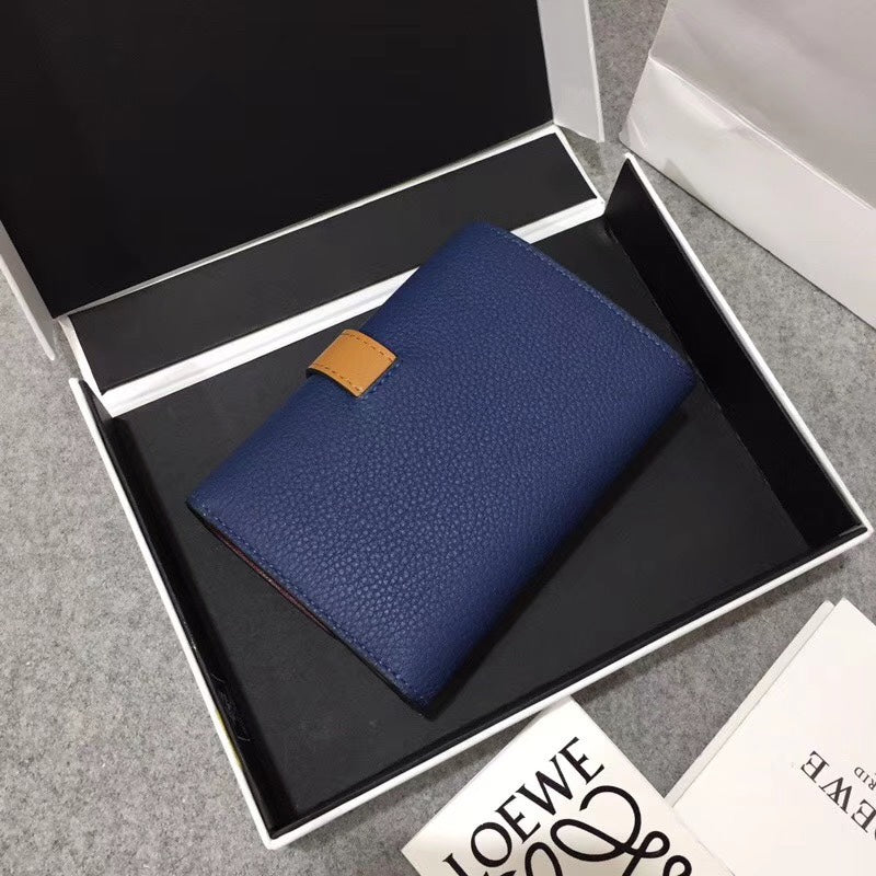 羅L威-Small vertical wallet系列 深藍色
