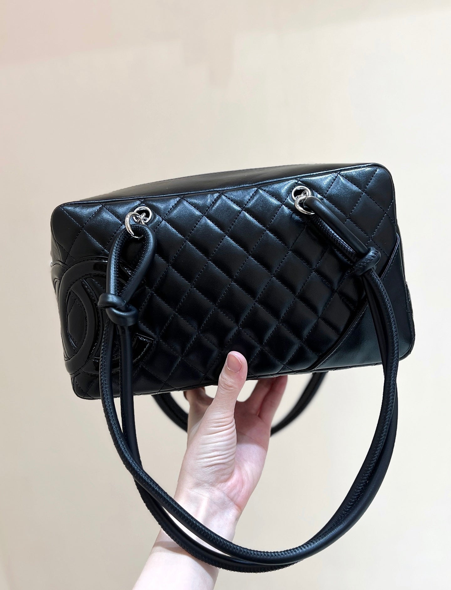 小香家-經典萬年款中古康鵬大號枕頭包(黑色LOGO)