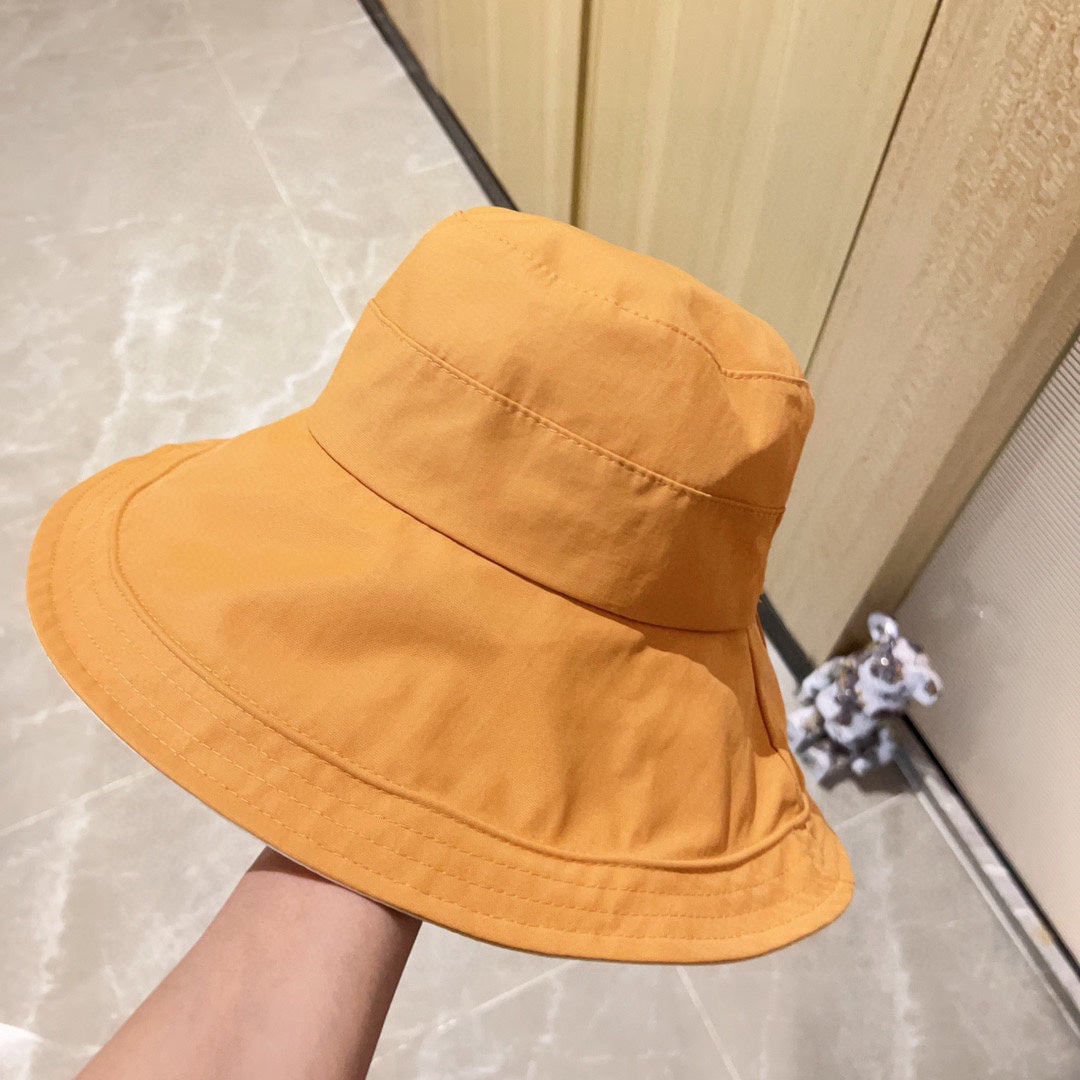 穆M家-2023新款蝴蝶結漁夫帽 黃色