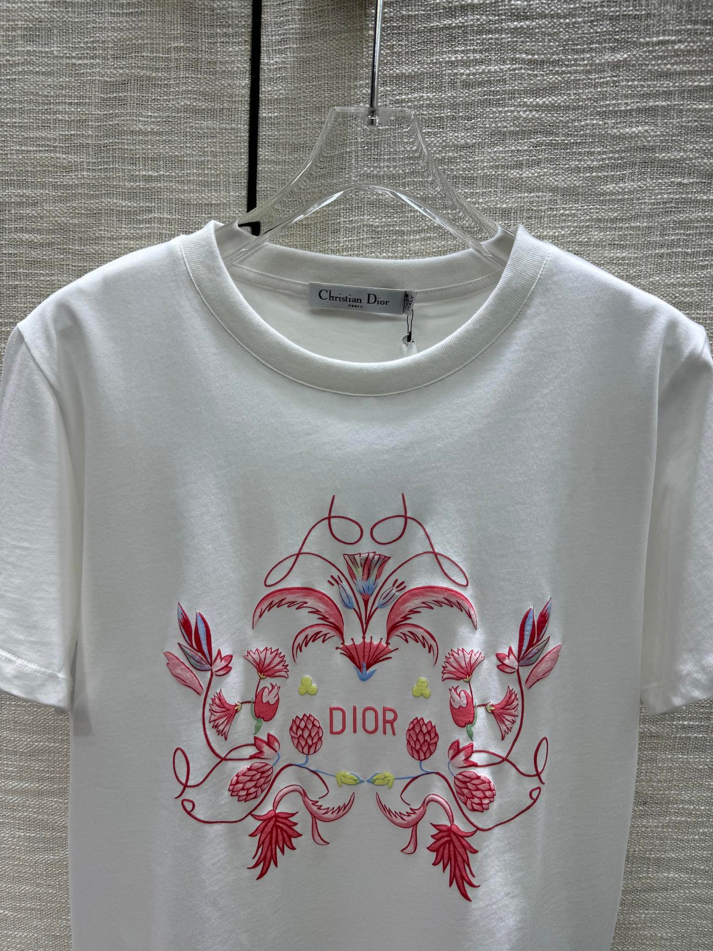 迪D家-2403 24早春最新發泡印花TEE 白色