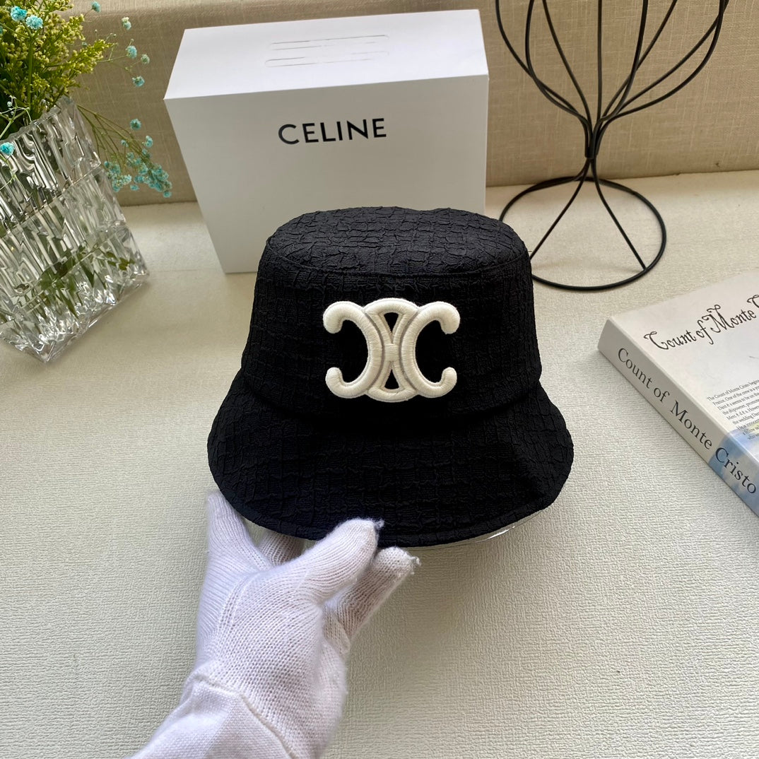 賽C家-春夏新款大Logo漁夫帽 黑色