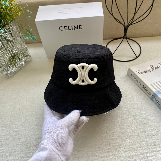 賽C家-春夏新款大Logo漁夫帽 黑色