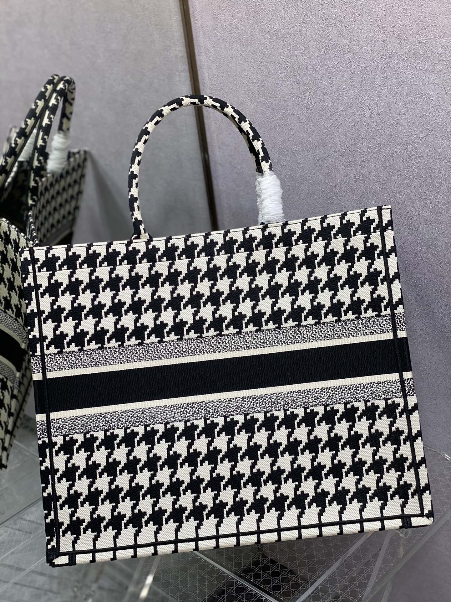 迪D家 Book Tote 千鳥格系列 大號41.5cm