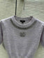 小香家-2403 雙C針織短袖 灰色