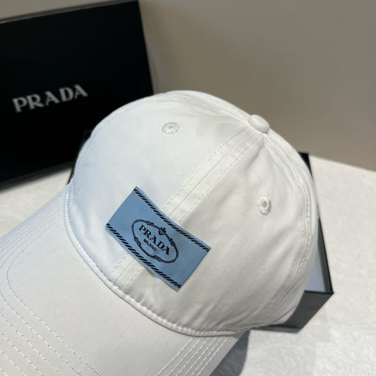 普P家-LOGO標籤棒球帽 白色