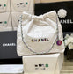 小香風-早春新款Chanel 22號手袋 白色小號