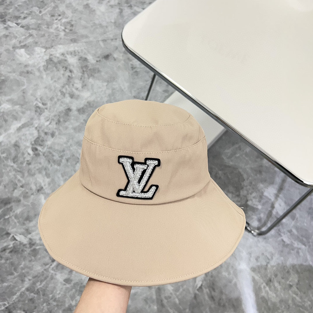路L家-2024新款 蝴蝶結遮陽漁夫帽 卡其色