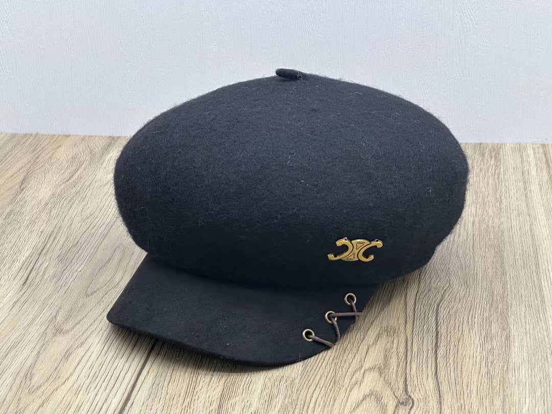 賽C家-秋冬訂製款羊毛拼接貝雷帽