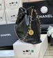 小香家-Chanel 22號手袋 魚子醬皮黑金色 中號