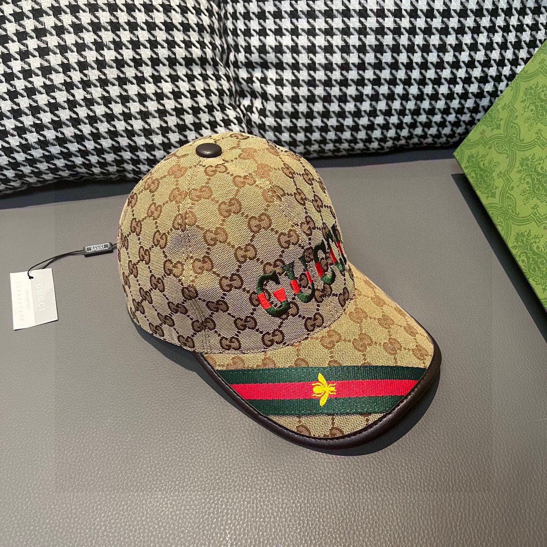 古G家-重工刺繡棒球帽 卡其色