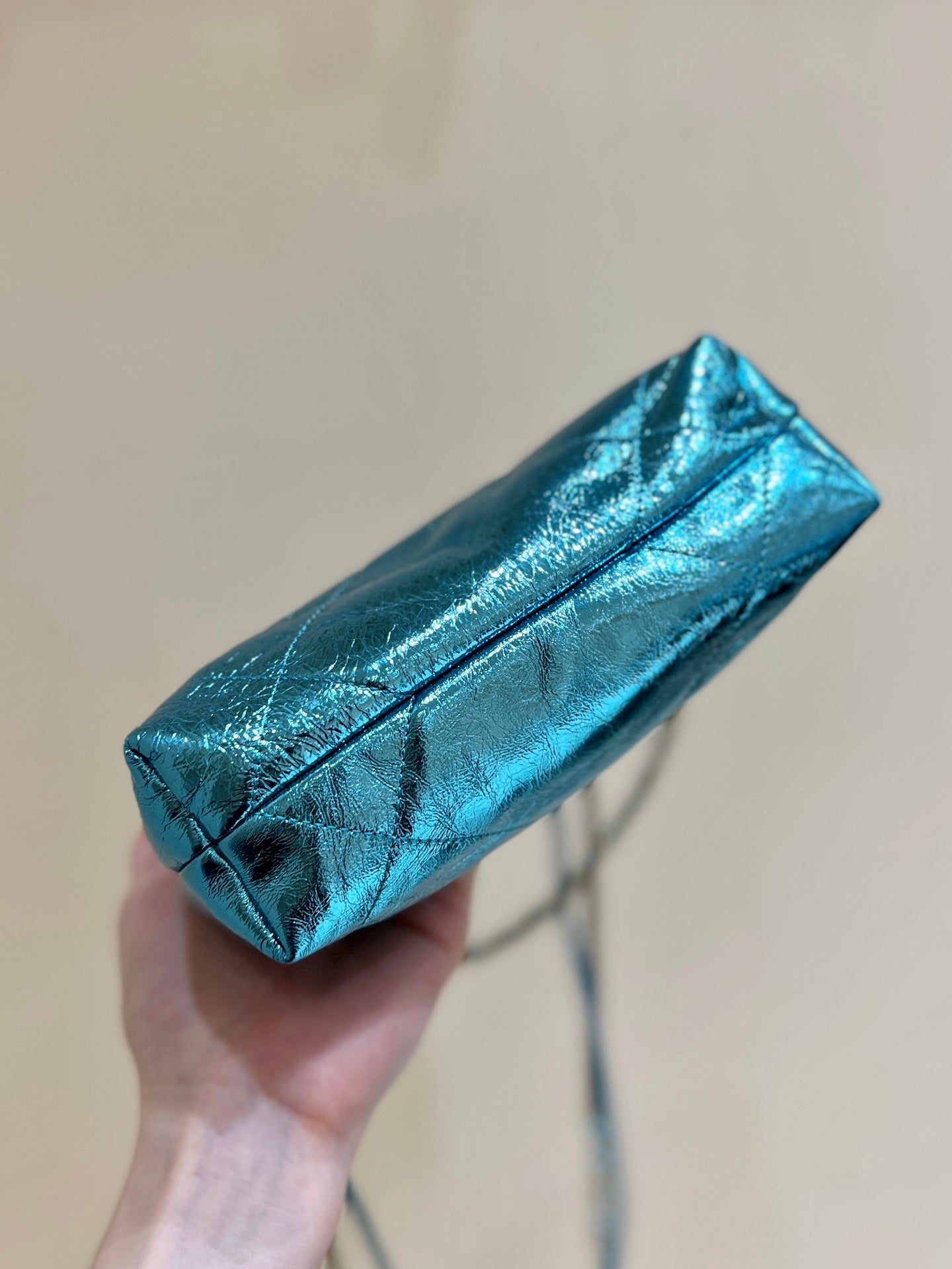 小香家-25C迷你金屬皮垃圾包 藍色