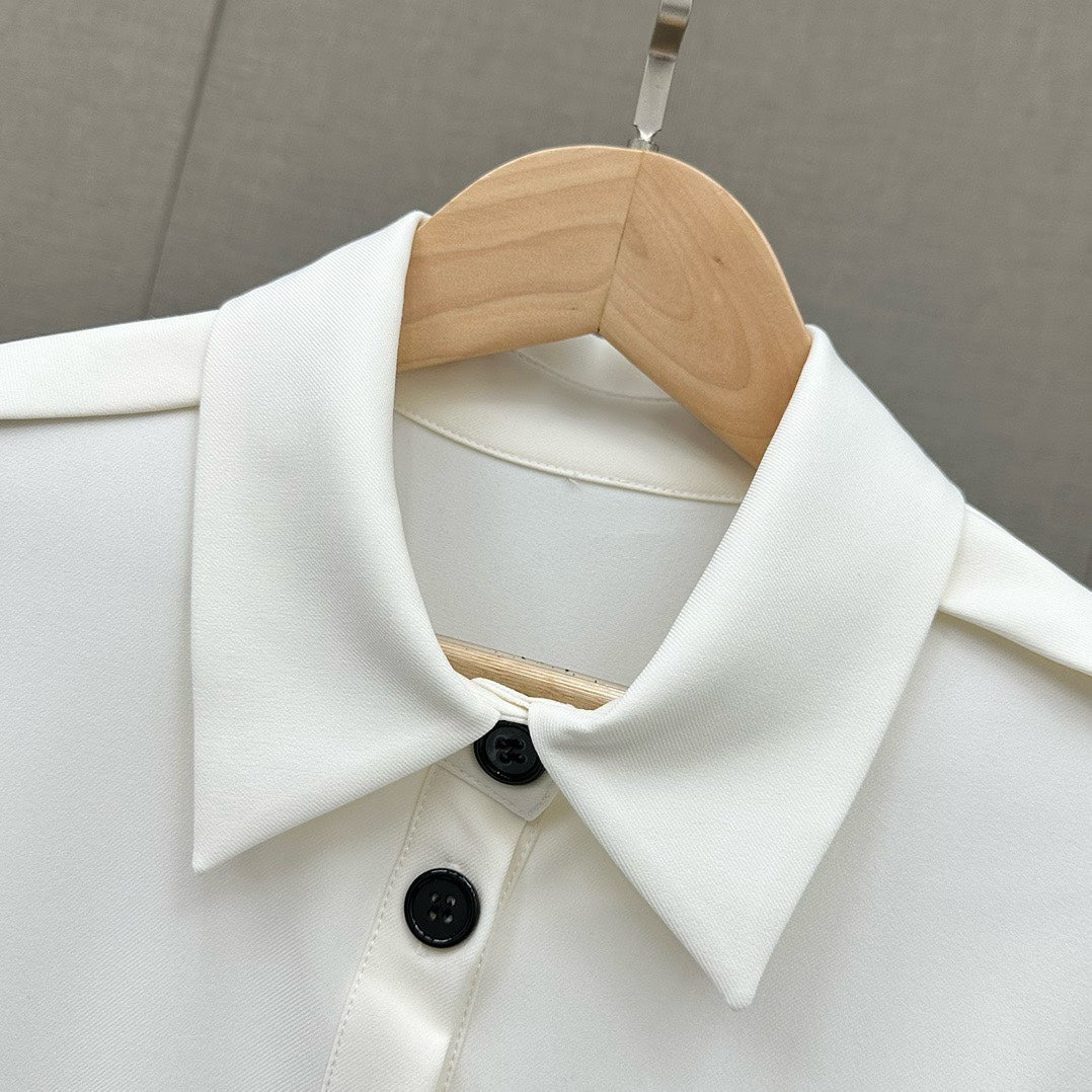 迪D家-2403 24春夏新款蕾絲拼接連身裙 白色