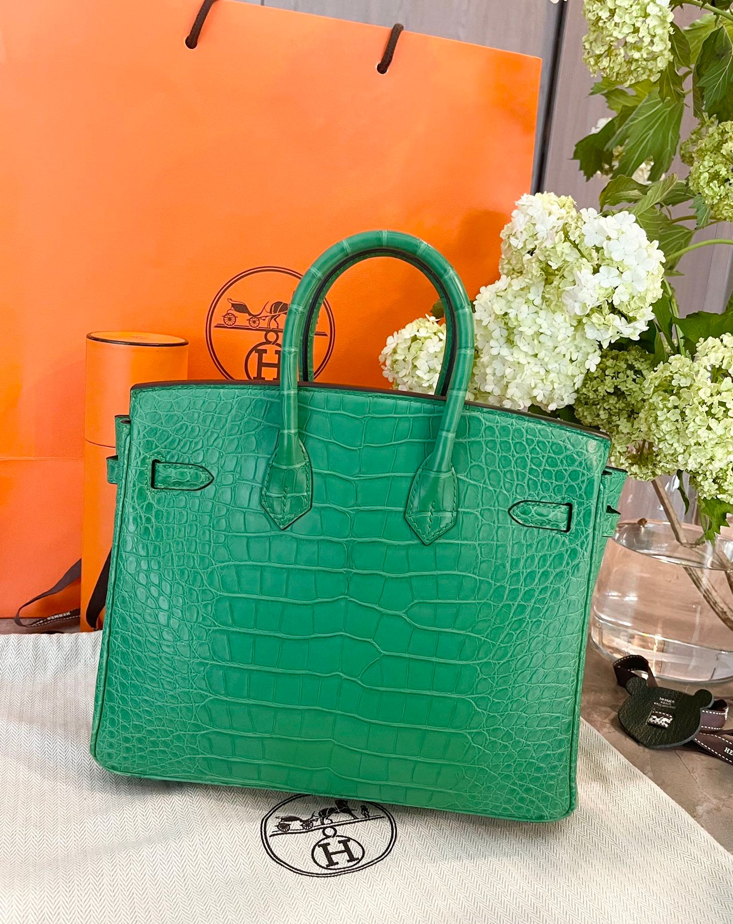 小愛款-Birkin25 霧面 仙人掌綠 銀扣