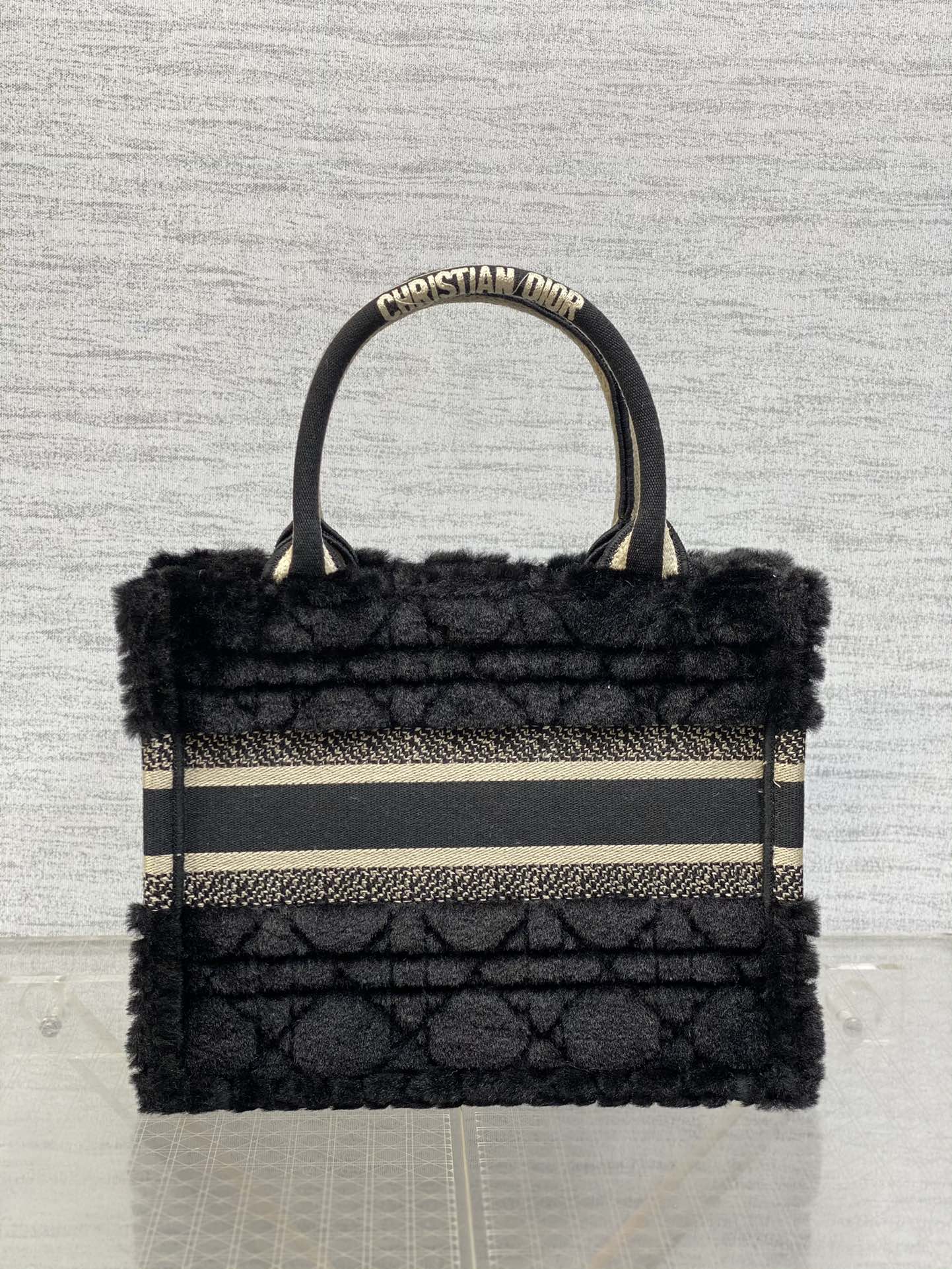 迪D家-Book tote 毛絨黑藍色 小號