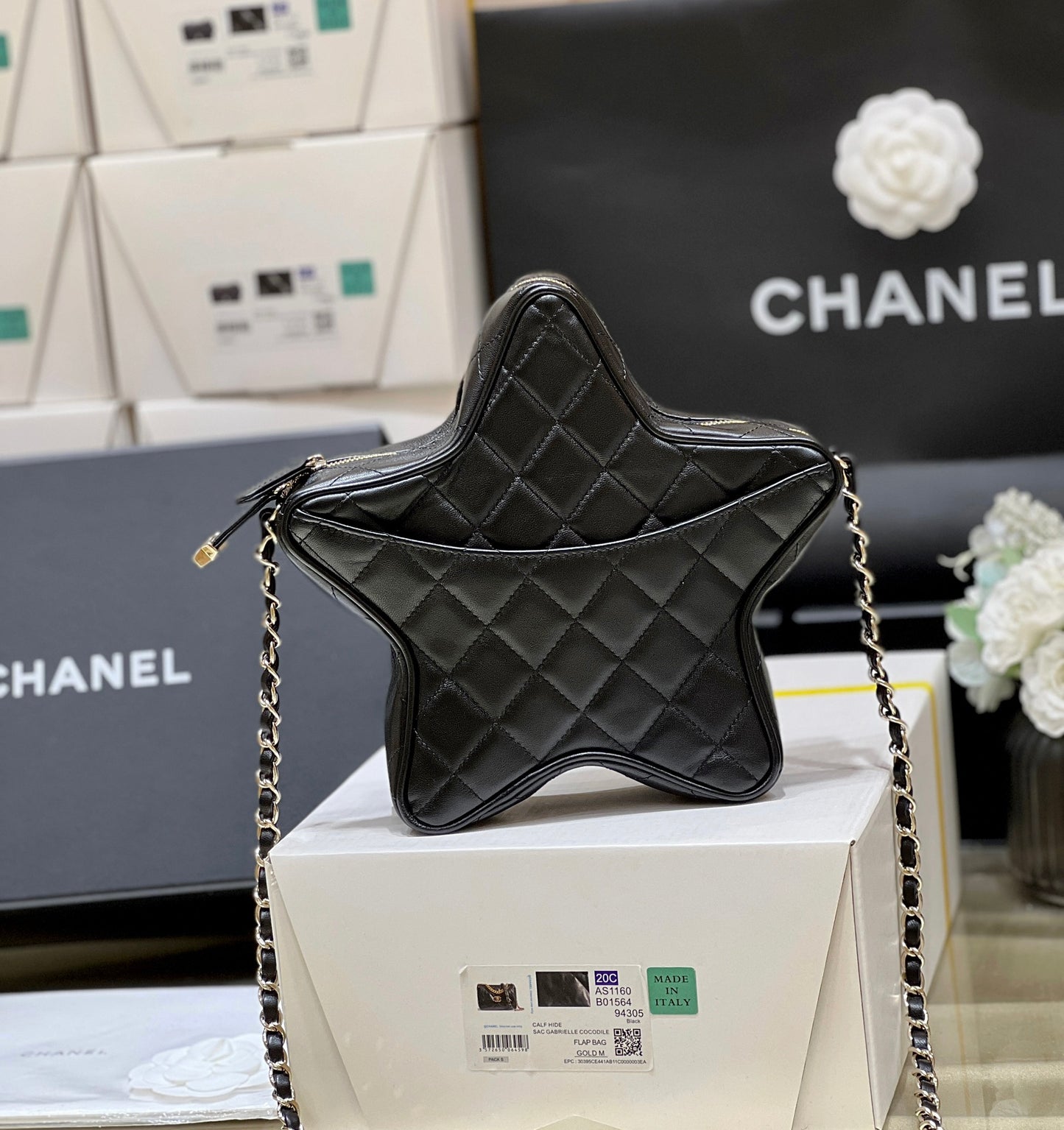 小香家-Chanel 24c 早春度假系列限量版 星星包 黑色