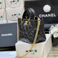 小香家-Chanel 23B 羊皮菜籃子tote斜背包/手提包 黑色
