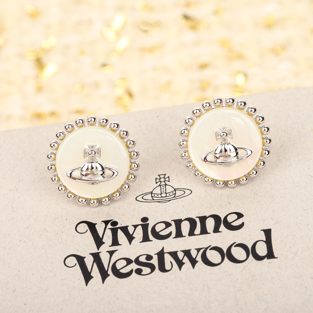 Vivienne westwood-耳環016 白色