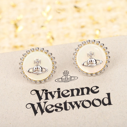 Vivienne westwood-耳環016 白色