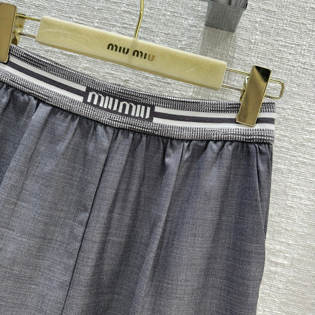 穆M家-2404 24早春新品！格雷系灰色寬腿直筒褲