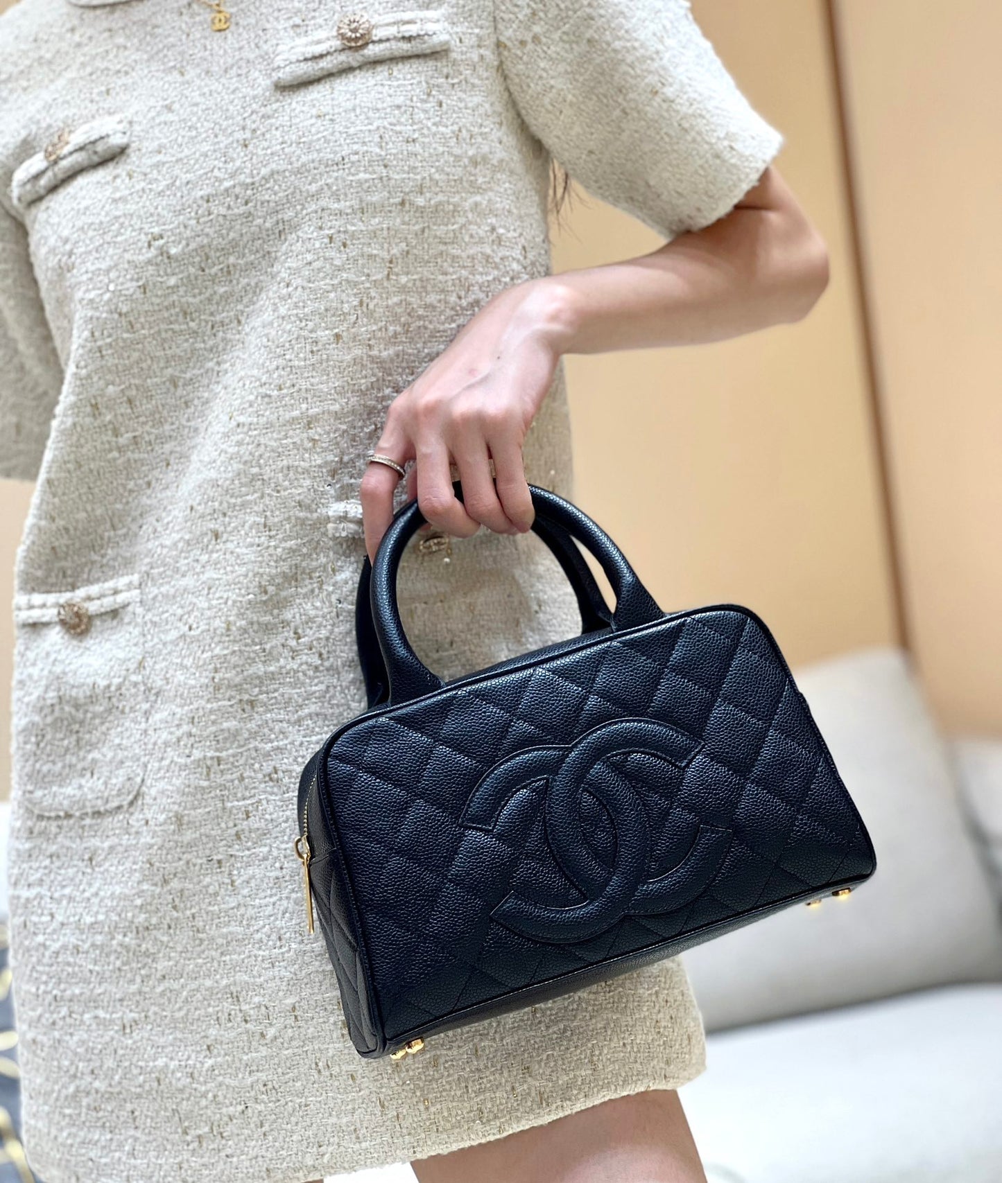 小香家-Chanel Vintage 中古保齡球包 黑色