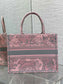 迪D家-Book Tote 2023春夏系列 動物園茹伊灰粉 中號