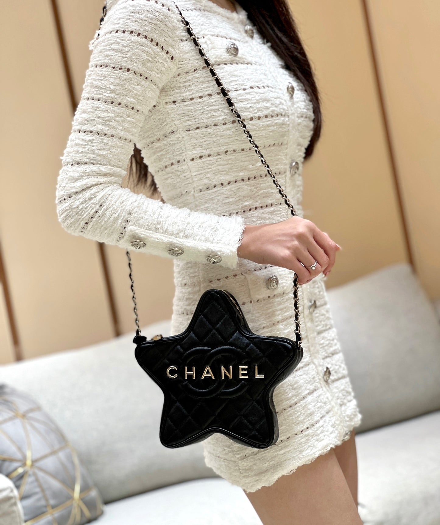 小香家-Chanel 24c 早春度假系列限量版 星星包 黑色