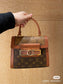 M46751 路L家-Dauphine Capitale 斜跨手提包 棕色撞色