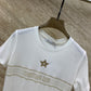 迪D家-2403 金線五角星刺繡短袖TEE