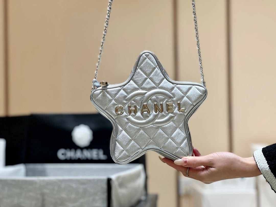 小香家-Chanel 24c 早春度假系列限量版 星星包 銀色