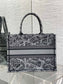 迪D家-Book Tote 2023春夏系列 巴黎地圖刺繡 灰色 中號