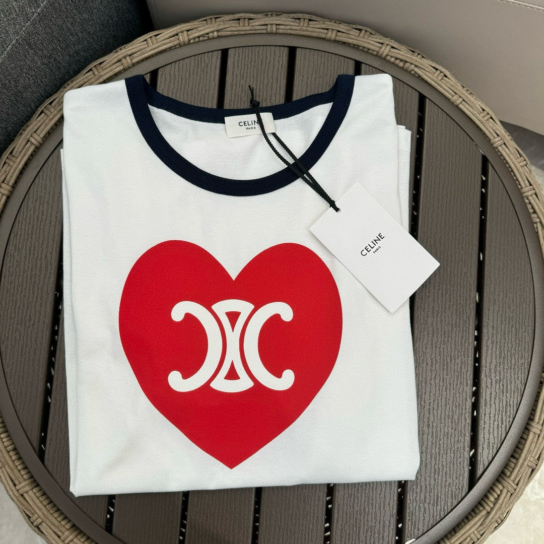賽C家-2403 愛心圖案簡約短袖TEE