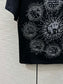 迪D家-2403 24早春最新撞色刺繡高訂百搭TEE 黑色