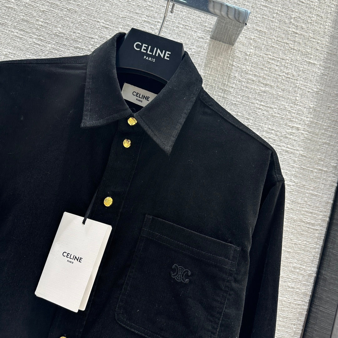 賽C家-2403 24早春金扣燈芯絨襯衫