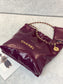 小香家-2023春夏新款 22BAG 小號 酒紅色