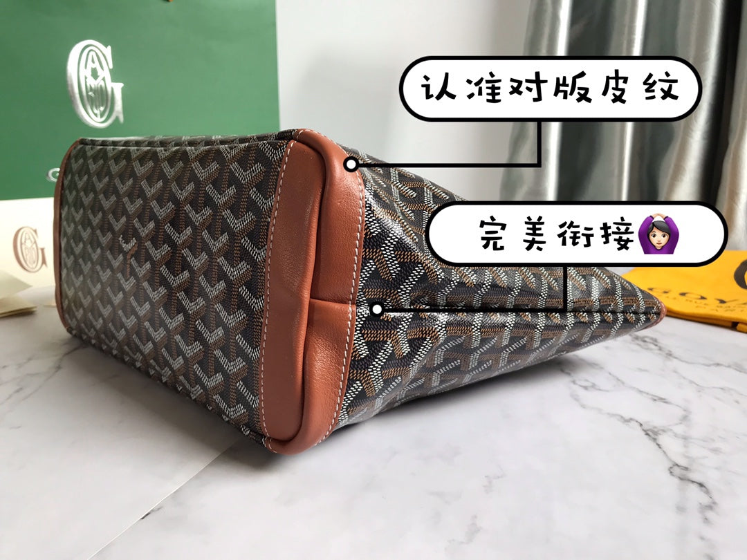 戈G家-拉鍊小號托特包 深棕色