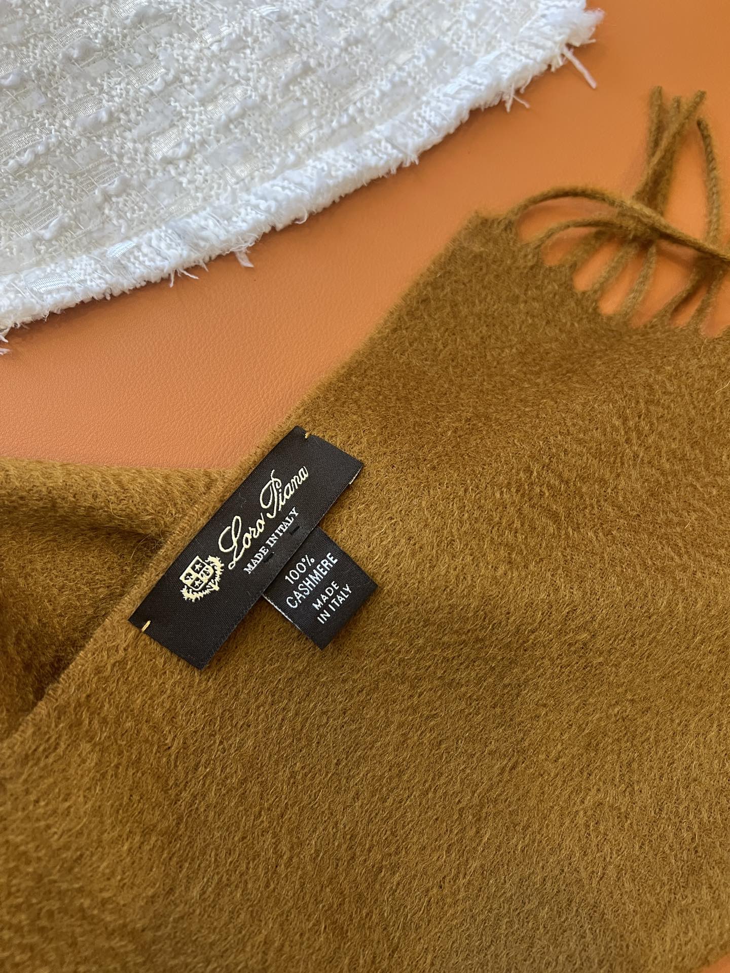 L-Piana-2024羊絨圍巾 180*30 琥珀金