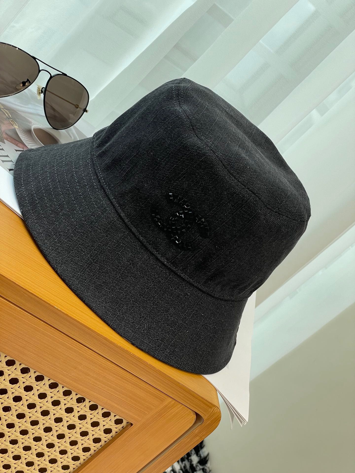 小香家-純手工珠片漁夫帽 黑色
