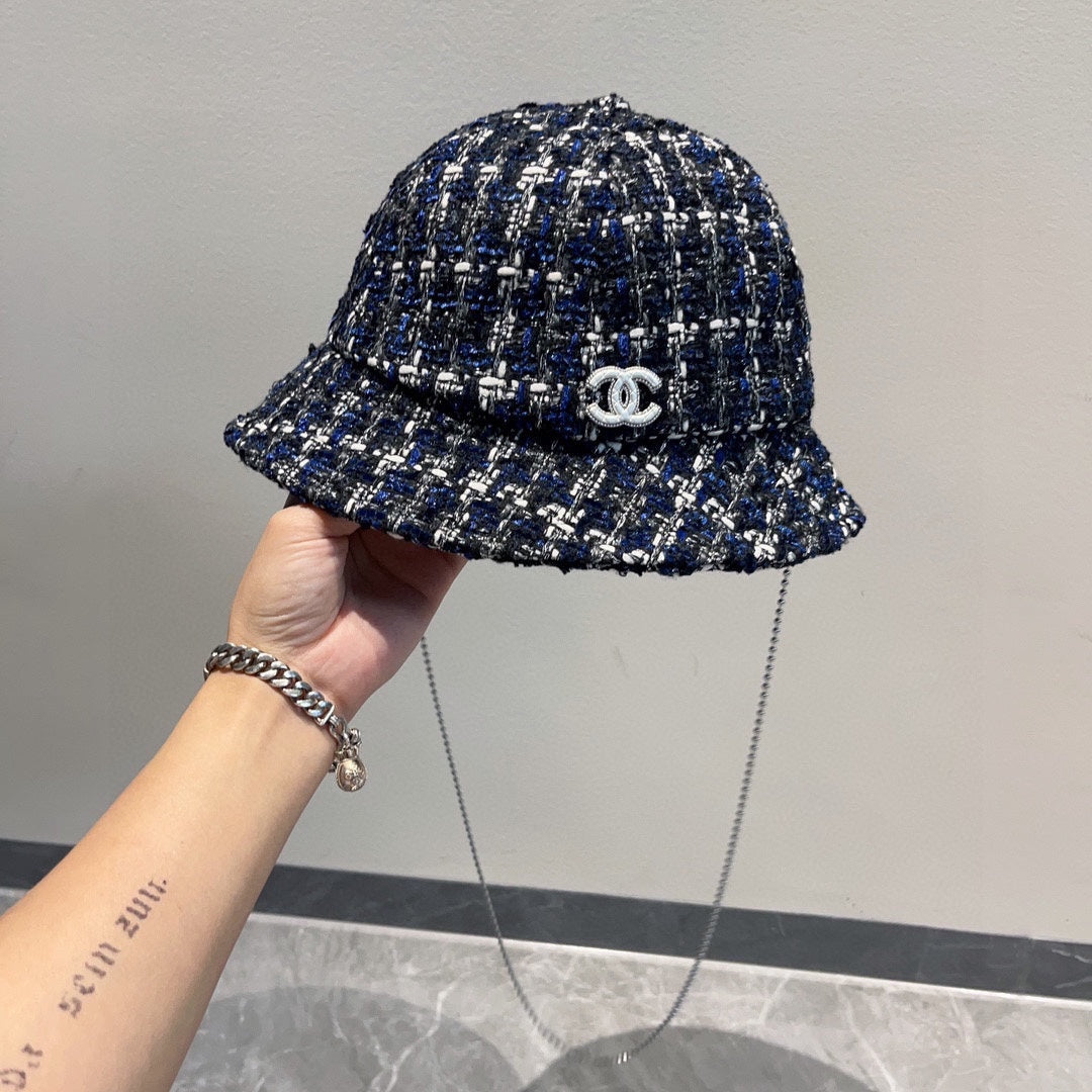 小香家-彩色刺繡漁夫帽 黑色