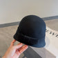 迪D家-2023新款不規則羊毛盆帽 黑色