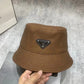 普P家-早秋新款個性質感皮革漁夫帽