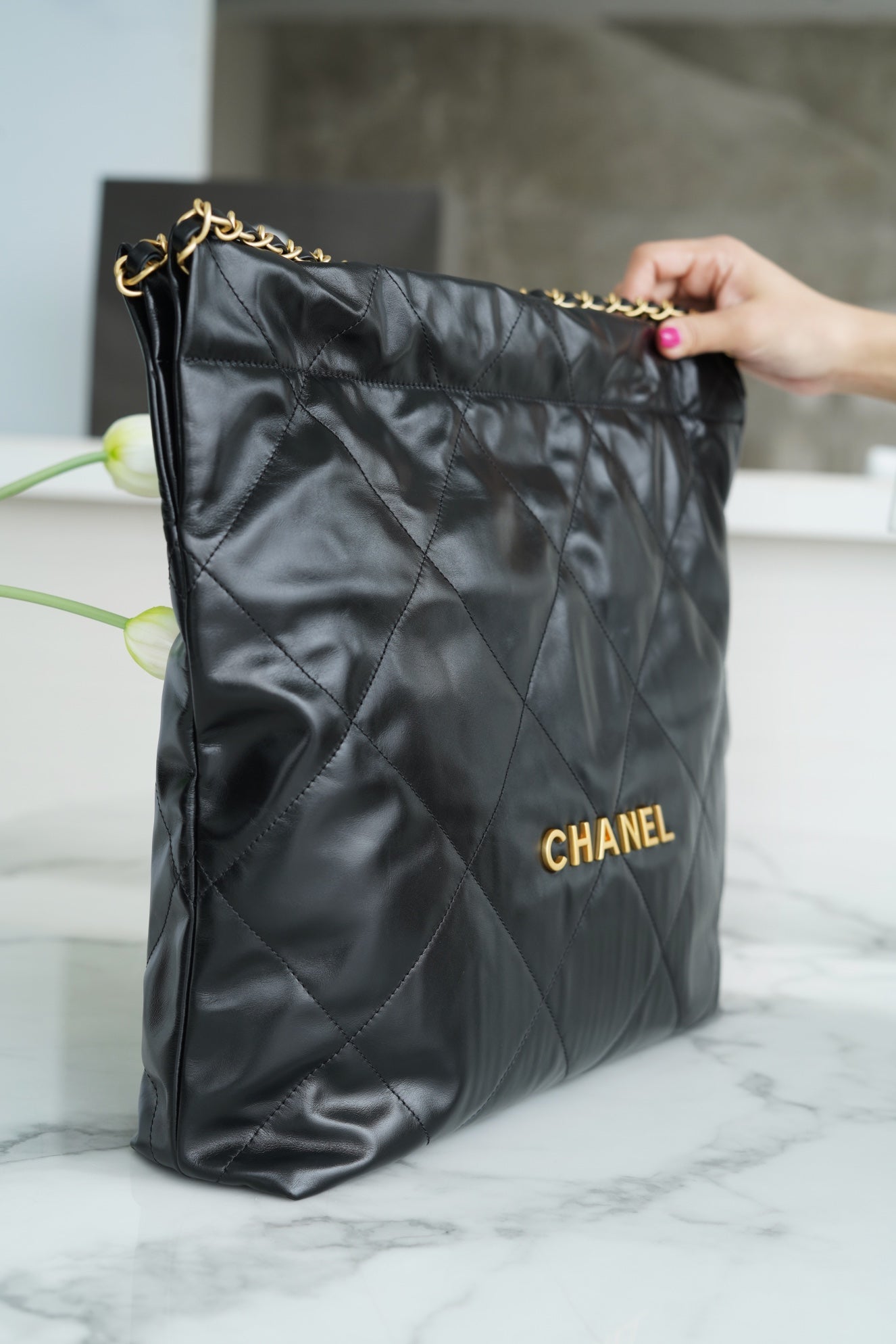 小香家-22P 22Bag 中號 黑色金扣