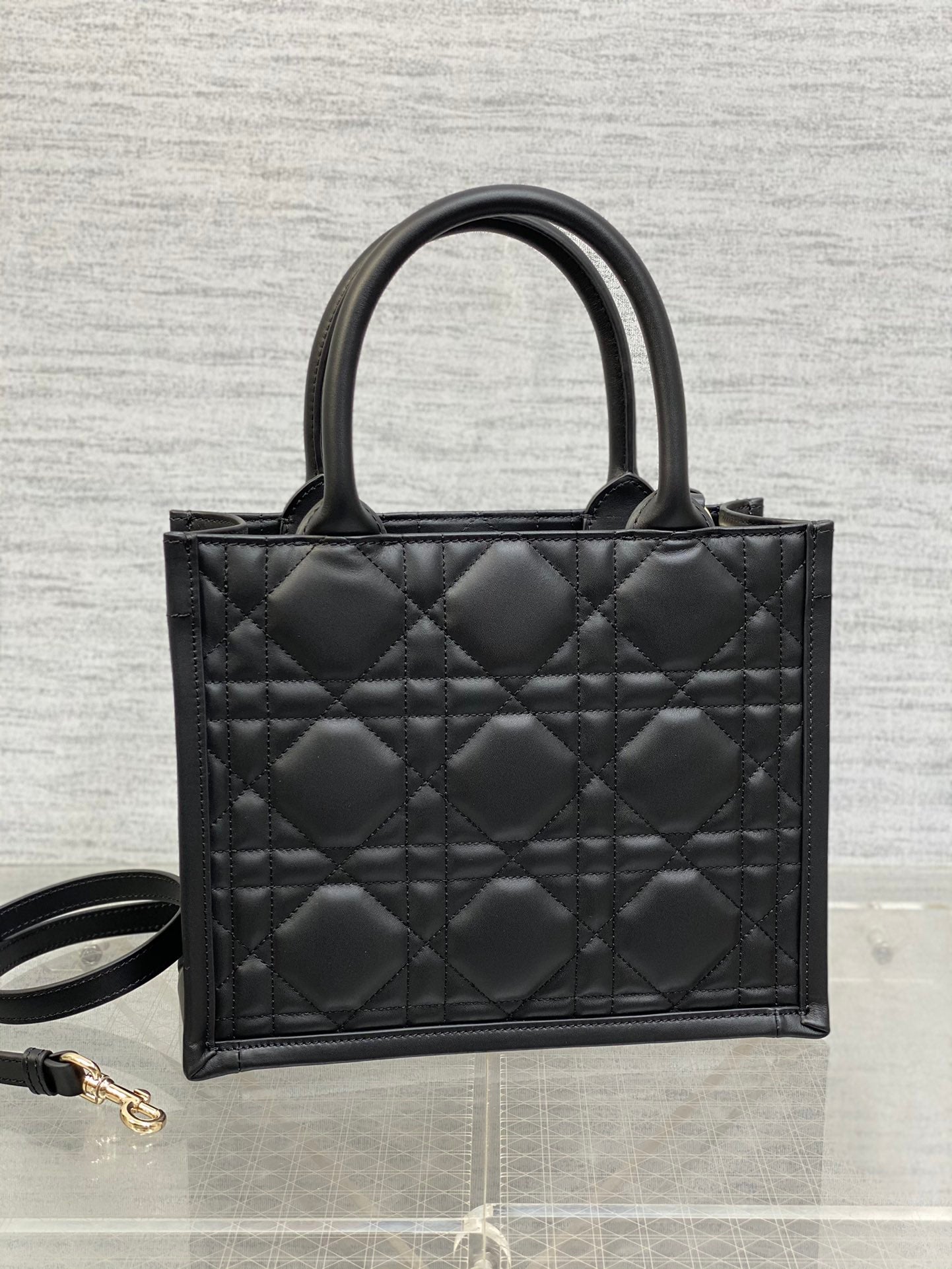迪D家-秋冬新款 Tote 籐格紋圖騰皮革 中號
