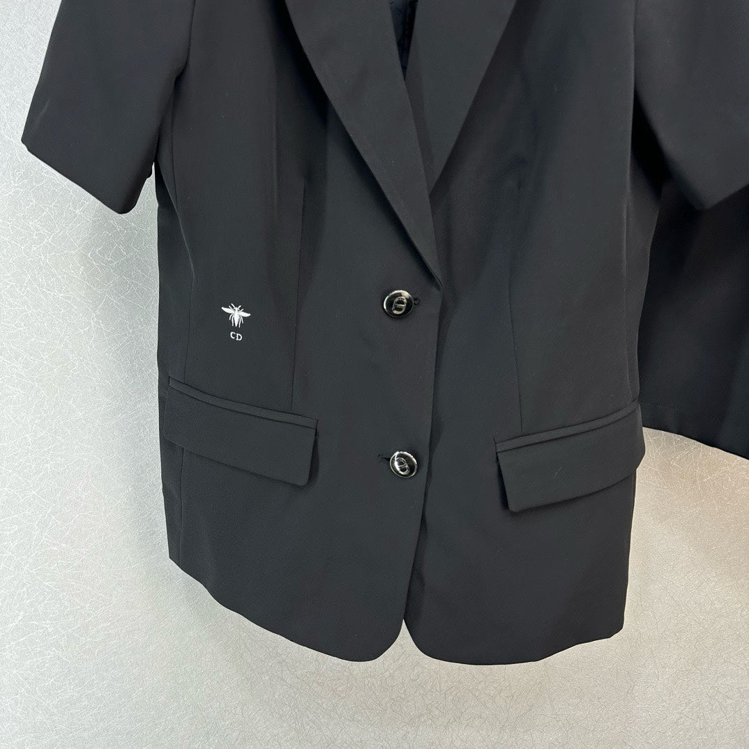 迪D家-2403 休閒西服套裝輕薄款 黑色