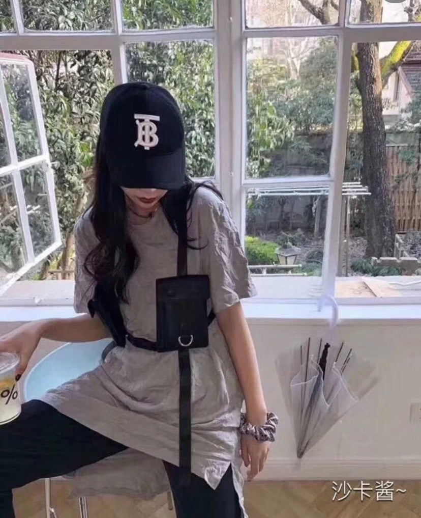 巴B家-新款內格紋大B刺繡棒球帽