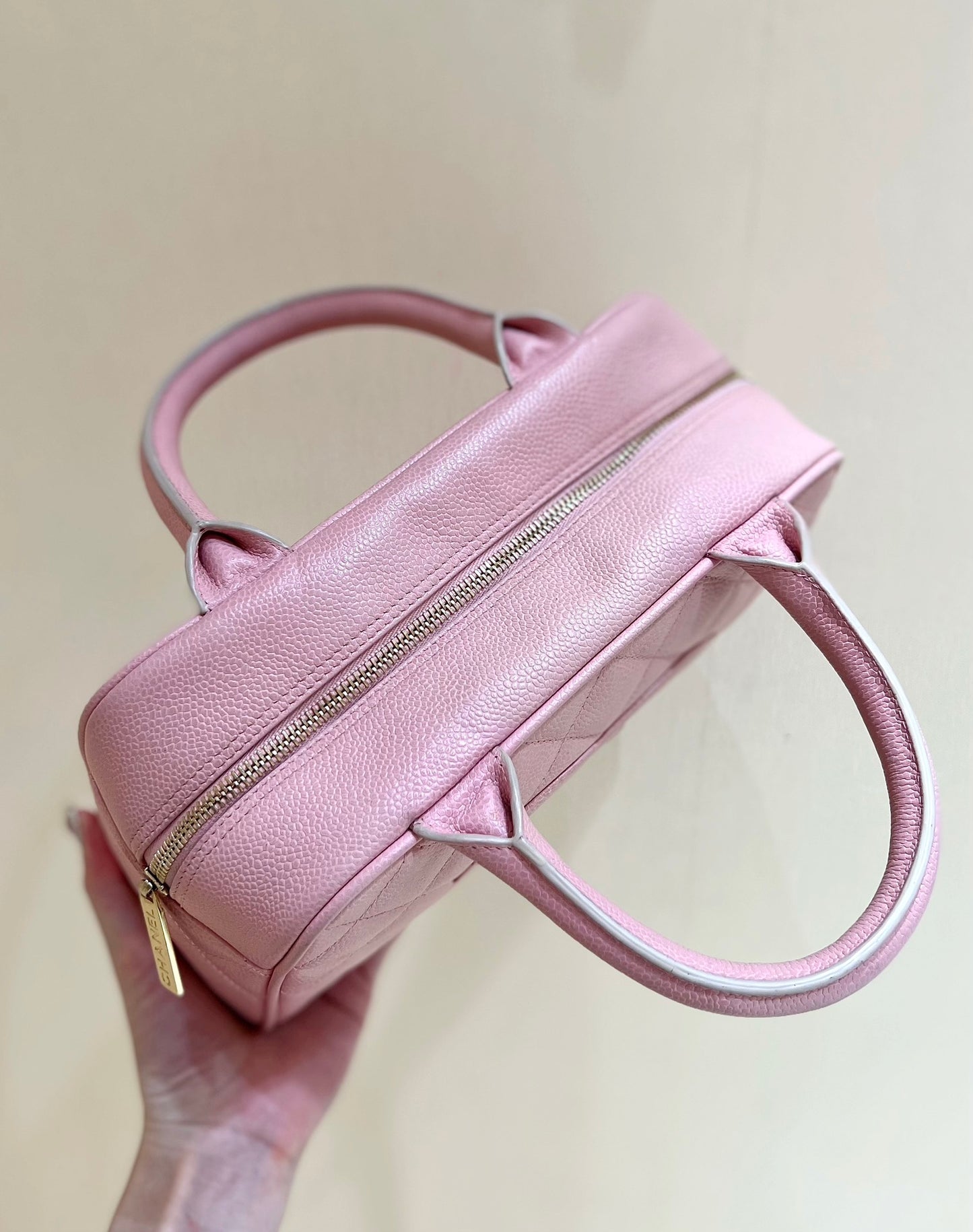 小香家-Chanel Vintage 中古保齡球包 粉色